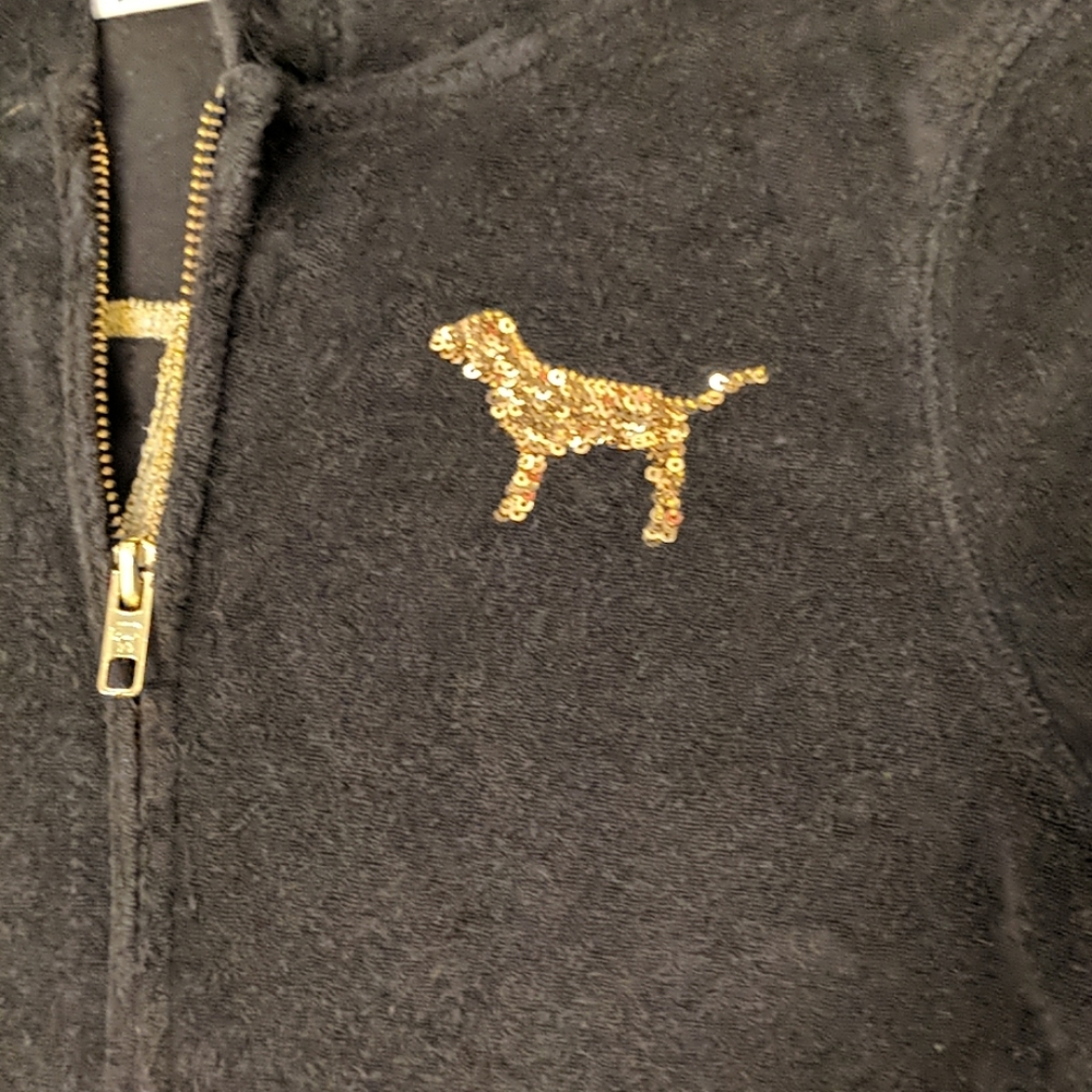 PINK Victoria's Secret Velour Full-Zip Sweatshirt - Picture 4 of 7
